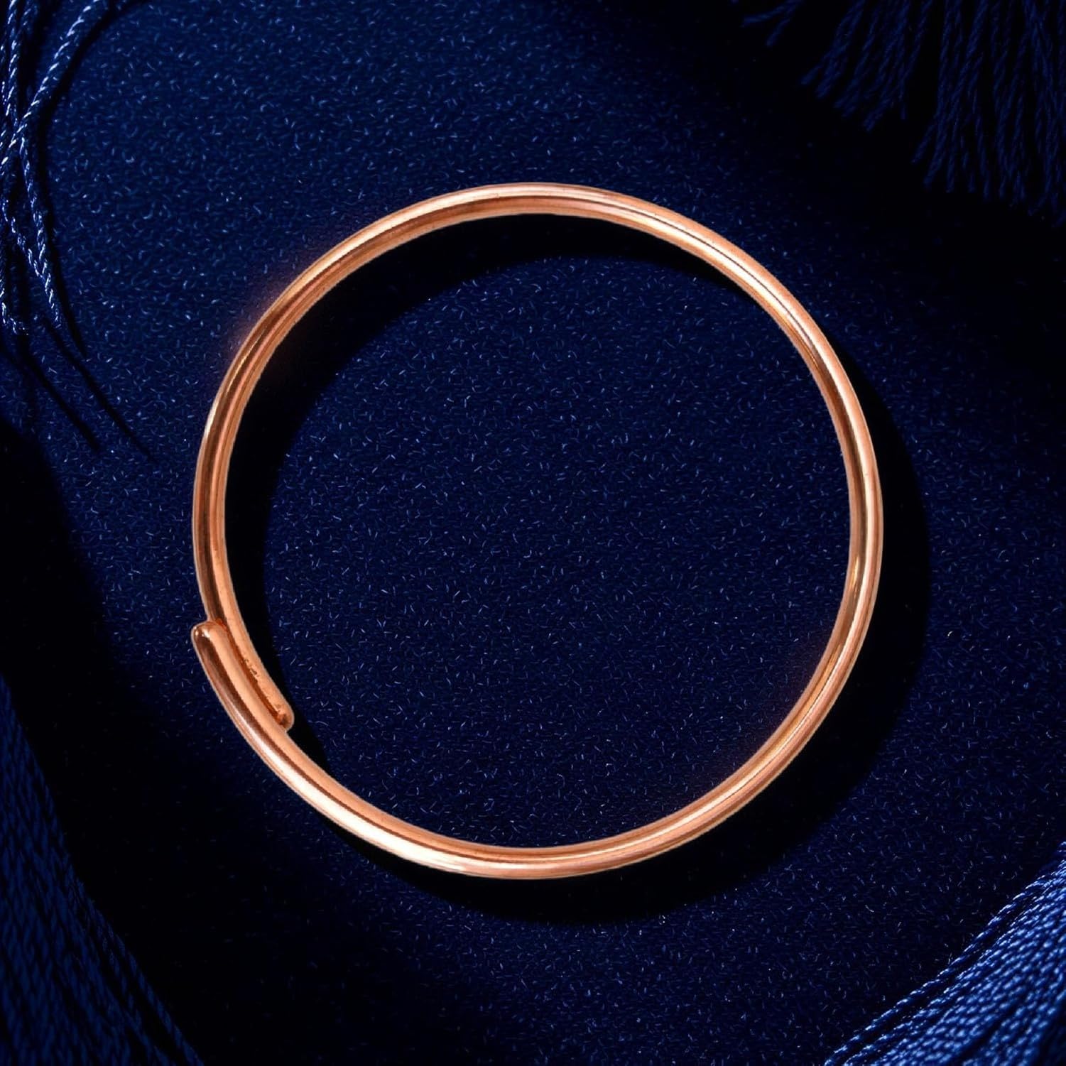 Braccialetto cavigliera Regolabile in Rame Puro Indiano per Uomo Donna Gioielli, Asta da 50gms 4mm