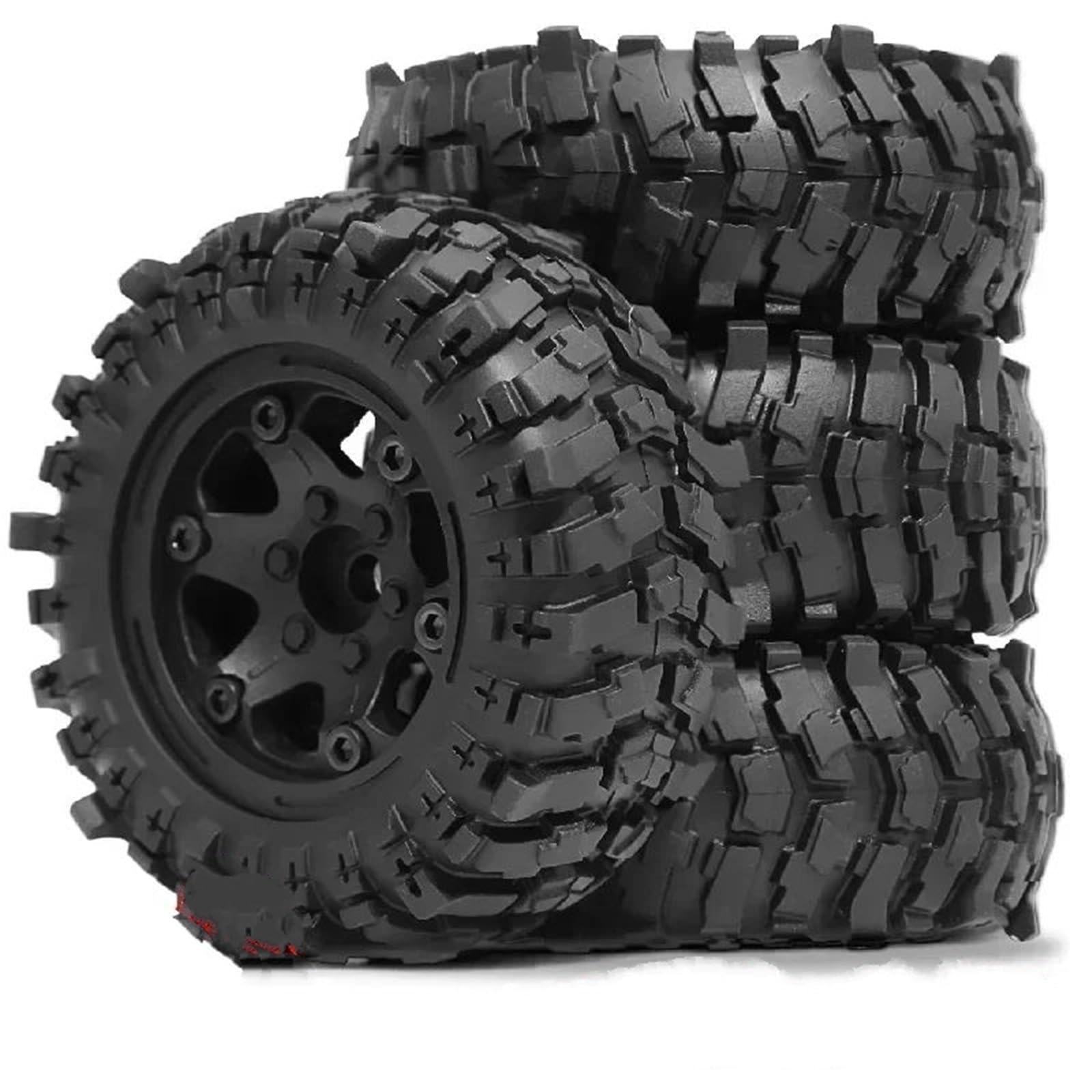 Per MJX H12Y + Per Axial Per SCX10 AXI03007 Per Tamiya CC01 D90 1/12 Auto 1.9 "Plastica Beadlock Ruote E Pneumatici OD 88mm 4PCS RC Parti Rc Decora Accessori