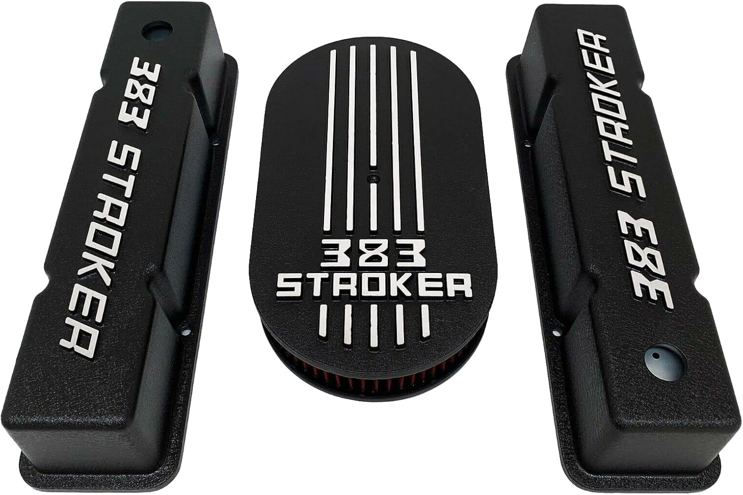 383 STROKER Valve Covers & Air Cleaner Kit - BLACK - Ansen USA