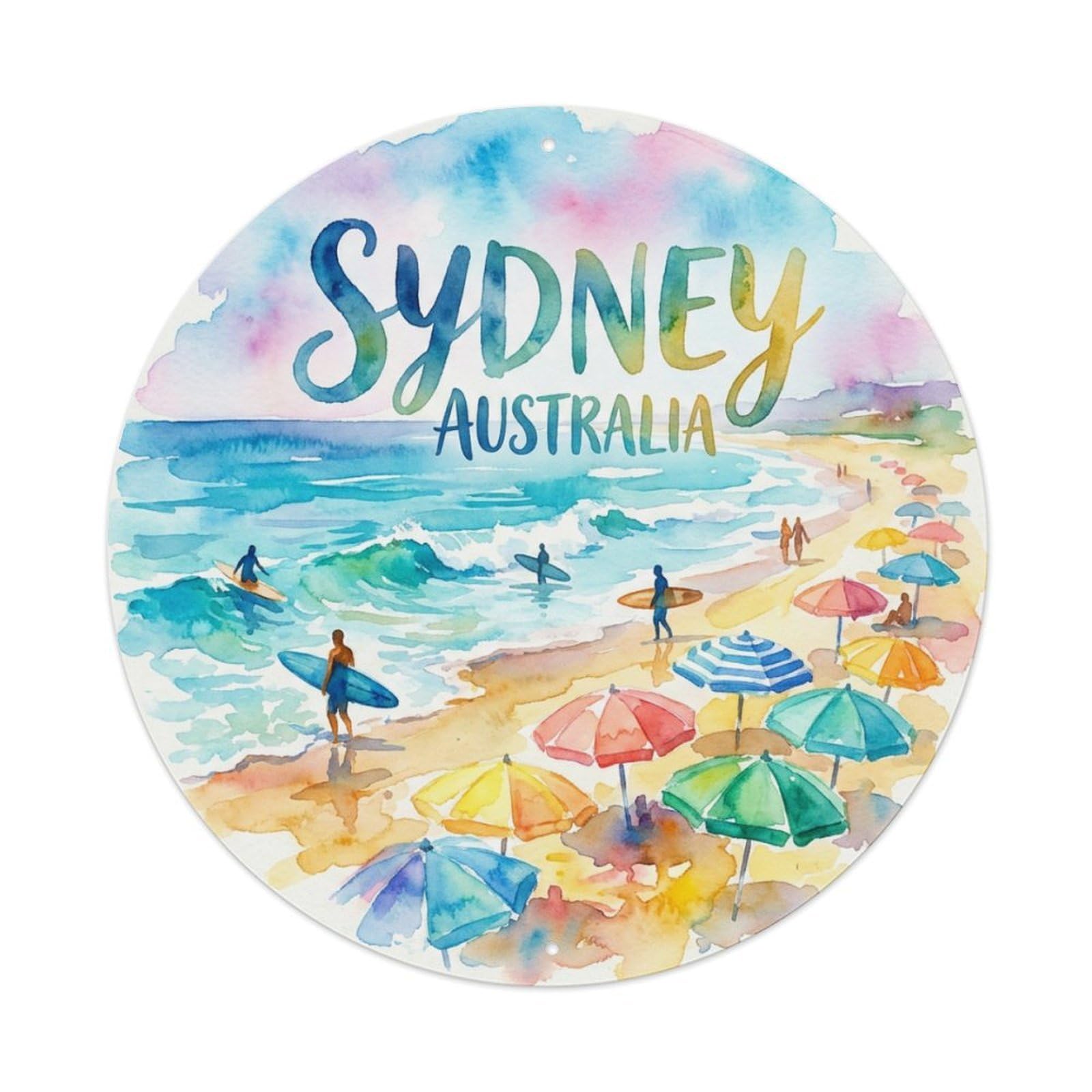 Metal Tin Sign Vintage Travel Sydney Australia