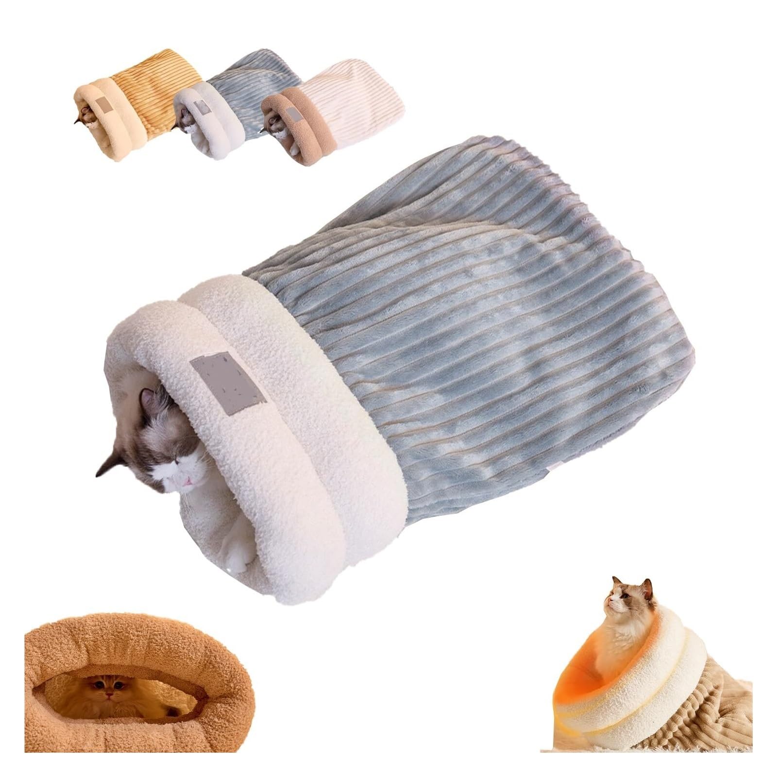 Gigoteuse d'hiver pour chat et lit de couchage intérieur confortable taille M