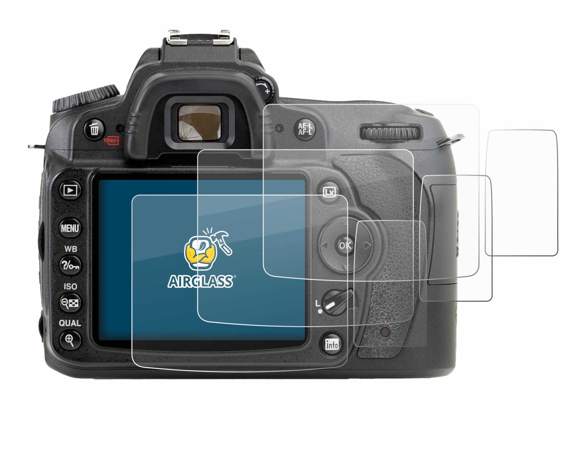 Brotect Pellicola In Vetro Ibrido Per Nikon D90 (3 Pezzi) - Durezza 9H, Anti-impronta, Made In Germany - 3