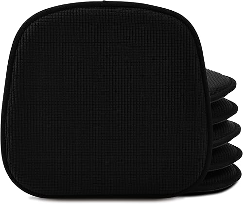 Miniatura 8 de Shinnwa Paquete de 4 cojines para sillas de comedor, almohadillas antideslizantes para sillas de interior, cojines de asiento en forma de U, 15 x 16