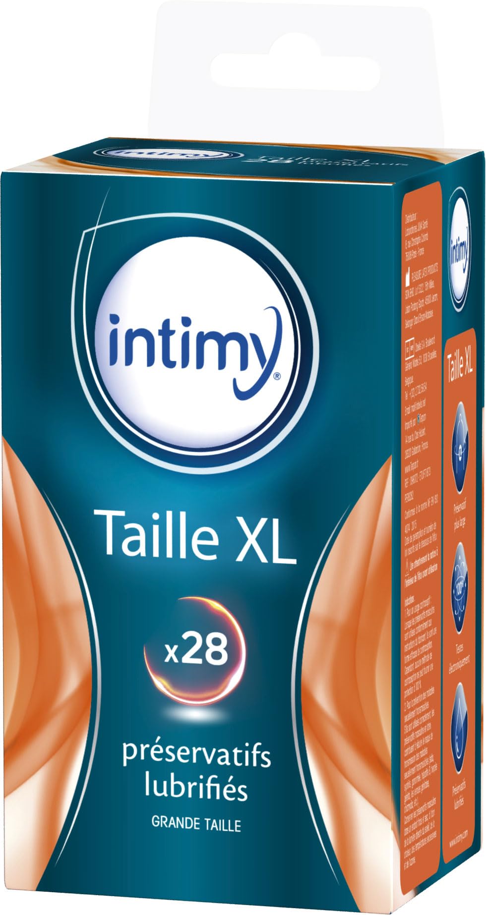 INTIMY Préservatifs Taille XL, x28 - Lubrifiés Avec Réservoir