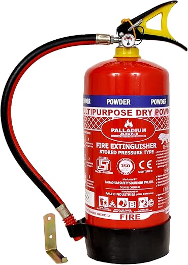 PALLADIUM AGNI Fire Extinguisher ABC Powder Type Dry Chemical for Home | Office | Hospital with Wall hanging Clip (ISI Marked, Certified, Approved)…