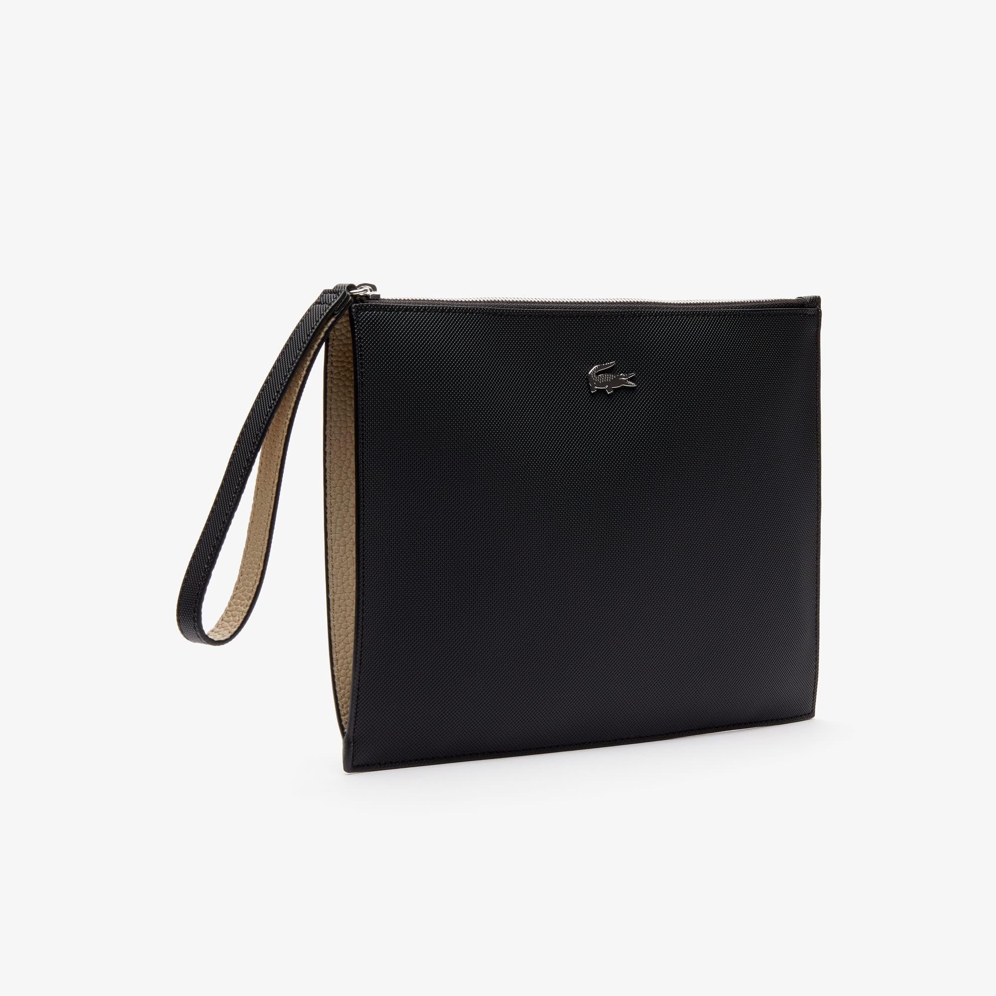 Lacoste Women Clutch, Bolso de Mano Mujer, Noir Farine