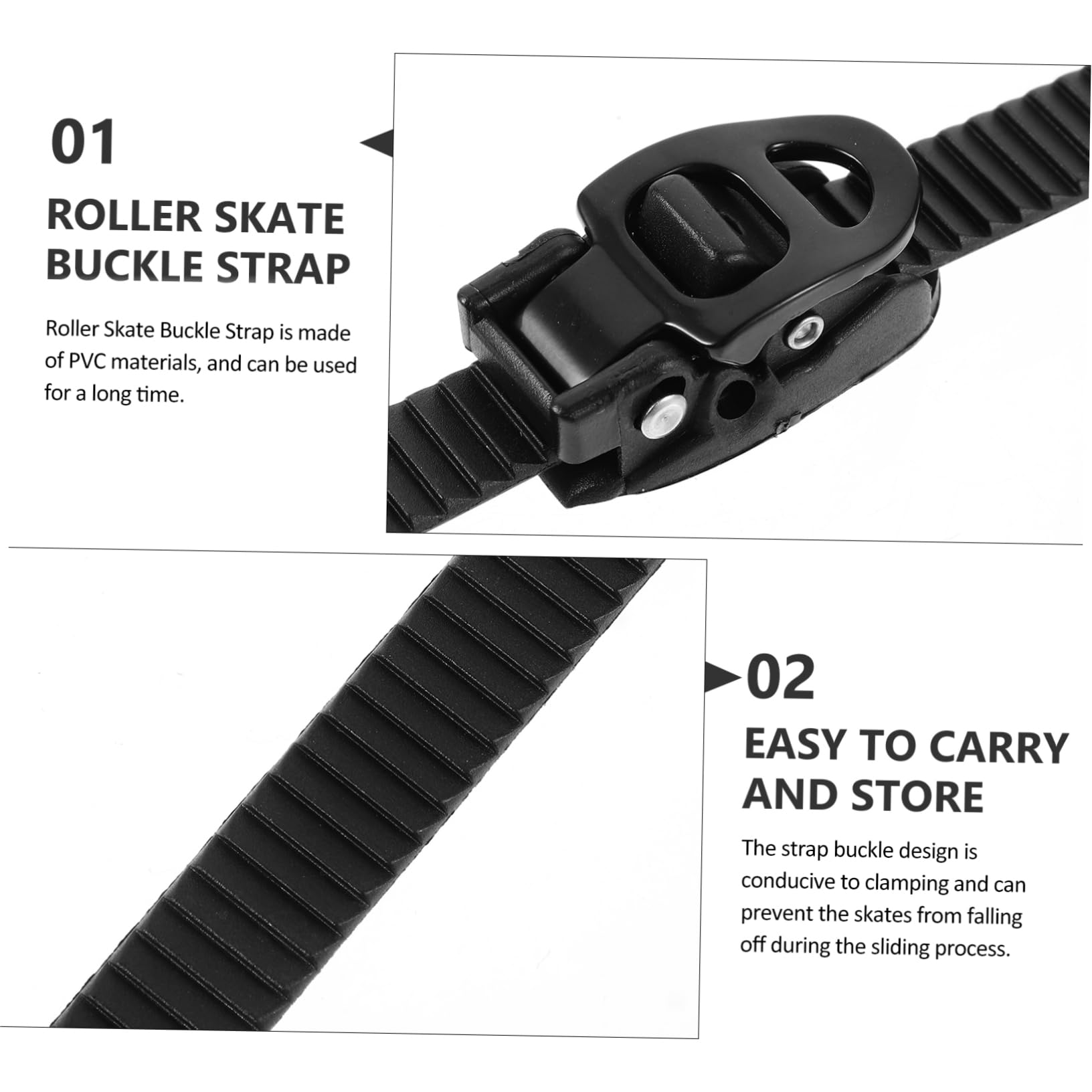 OSOLADY Roller Skates Buckle Straps Skating Shoes Fixing Straps Buckle Straps Kit for Speed Skating