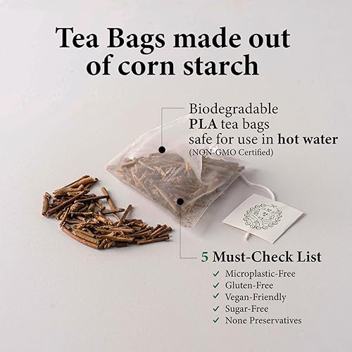 Miniatura 3 de BOHYANG 1937, mezcla orgánica con ingredientes naturales, hojas enteras seleccionadas a mano, sin plástico, 12 bolsas de té, 0.84 oz (24 g) (Hoji