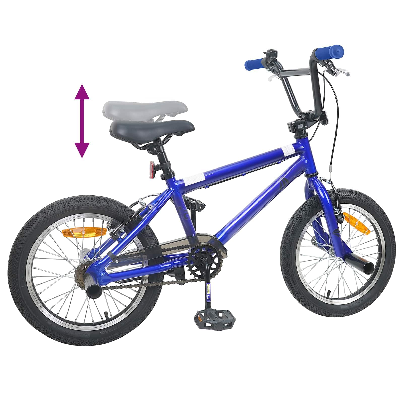 vidaXL Kid BMX Bike Stahl Outdoor Fahrrad Jugend Verstellbarer Lenker Sitz Rad