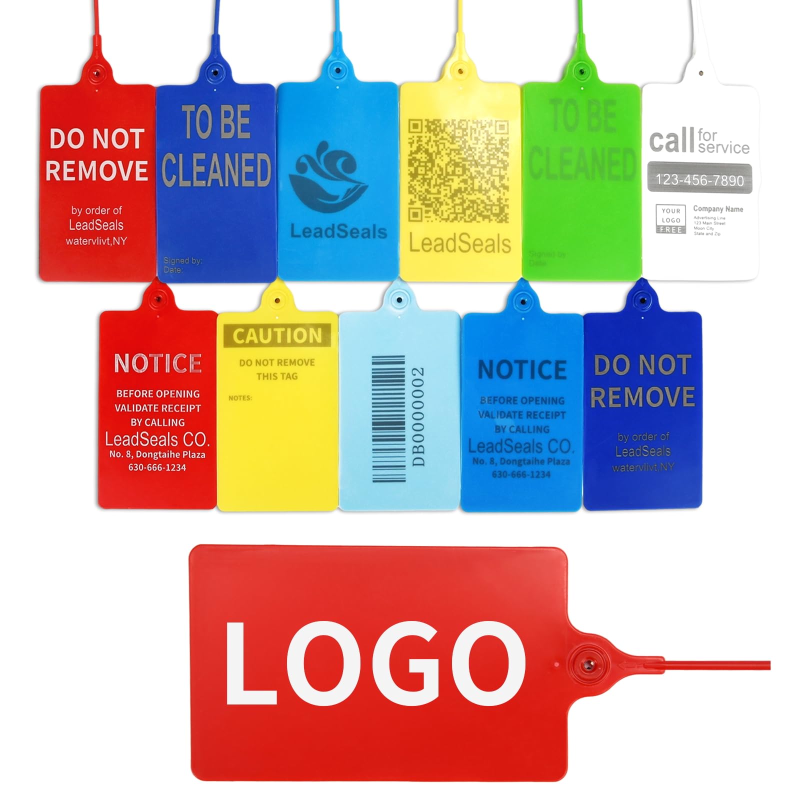 Custom Plastic Tags Personalized Hang Tags Labels Printed Your Brand Logo Text Writable Waterproof Equipment Valve Tag Self-Locking Labeling Tag (Red 100PCS) — image 1