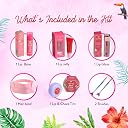 Whimsy Beauty Liplicious Beauty Kit | Safe & Fun Makeup Set for Girls, Preteens & Teenagers | Includes Lip & Cheek Tint, Lip Balm, Lip Gloss, Lip Jelly, Mermaid Brushes & Hair Band (Pack of 7) gallery image