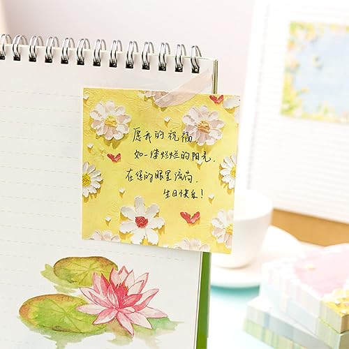 Miniatura 5 de Choichoi's 300 pages memo pads note pads aesthetic note pads set creative stationery flowers scenery oil painting large amount smooth writing for