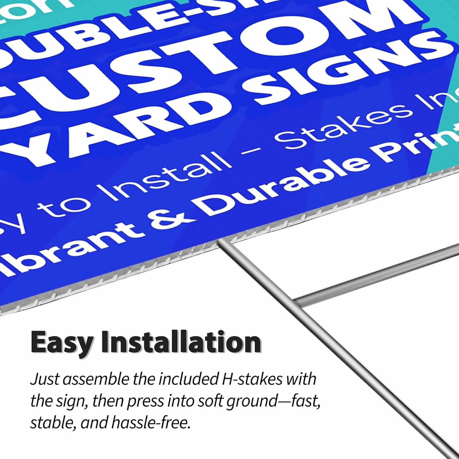 Double-Sided Custom Yard Signs with Stakes, 18x24 Inch Graduation Yard Sign, Customized Outdoor Signs for Real Estate and Business, 2 Pack