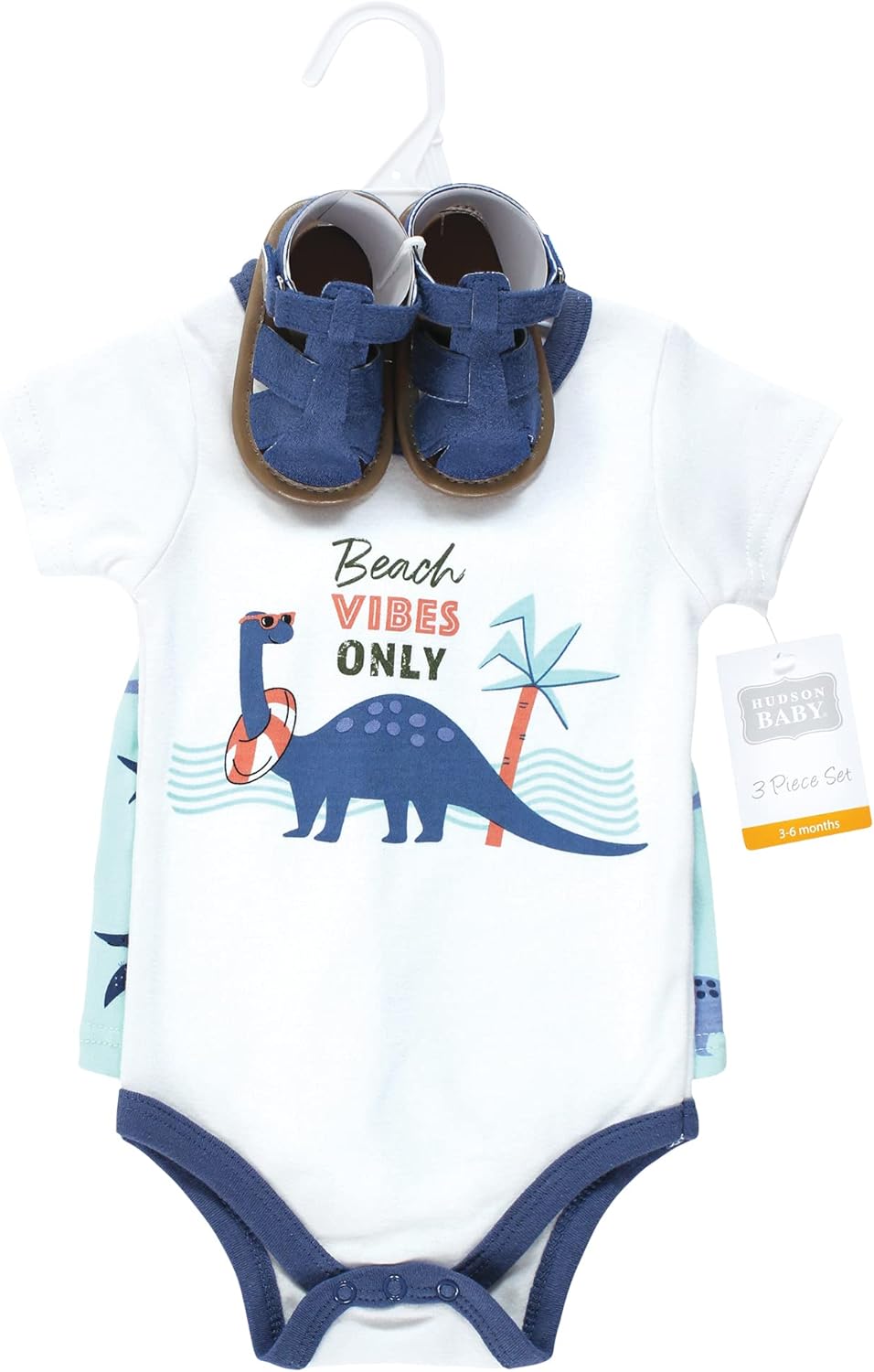 Hudson Baby Unisex Baby Cotton Bodysuit, Shorts and Shoe Set: Clothing, Shoes & Jewelry