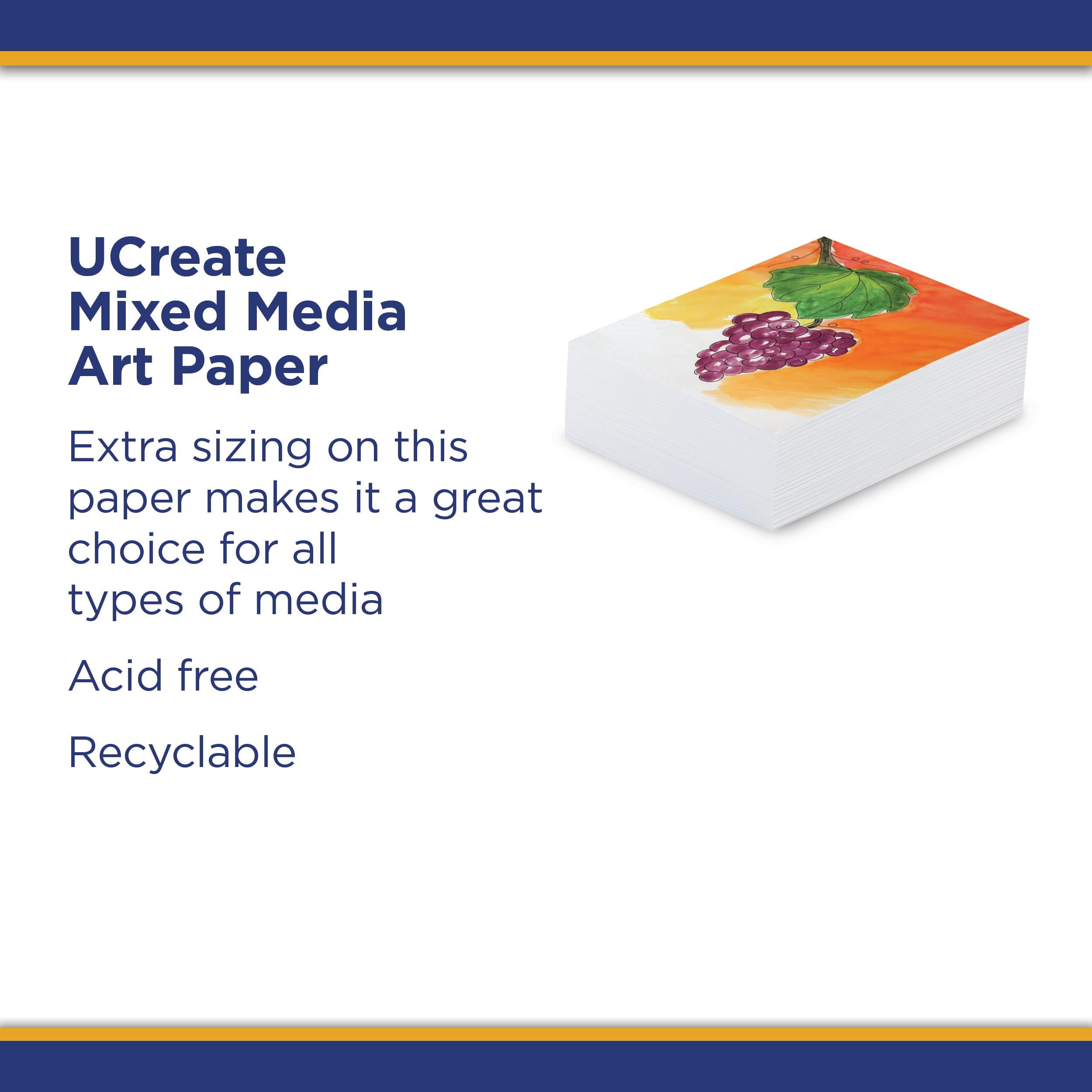 UCreate Mixed Media Art Paper - 500 Sheets -2 UCreate Mixed Media Art Paper - 500 Sheets -2