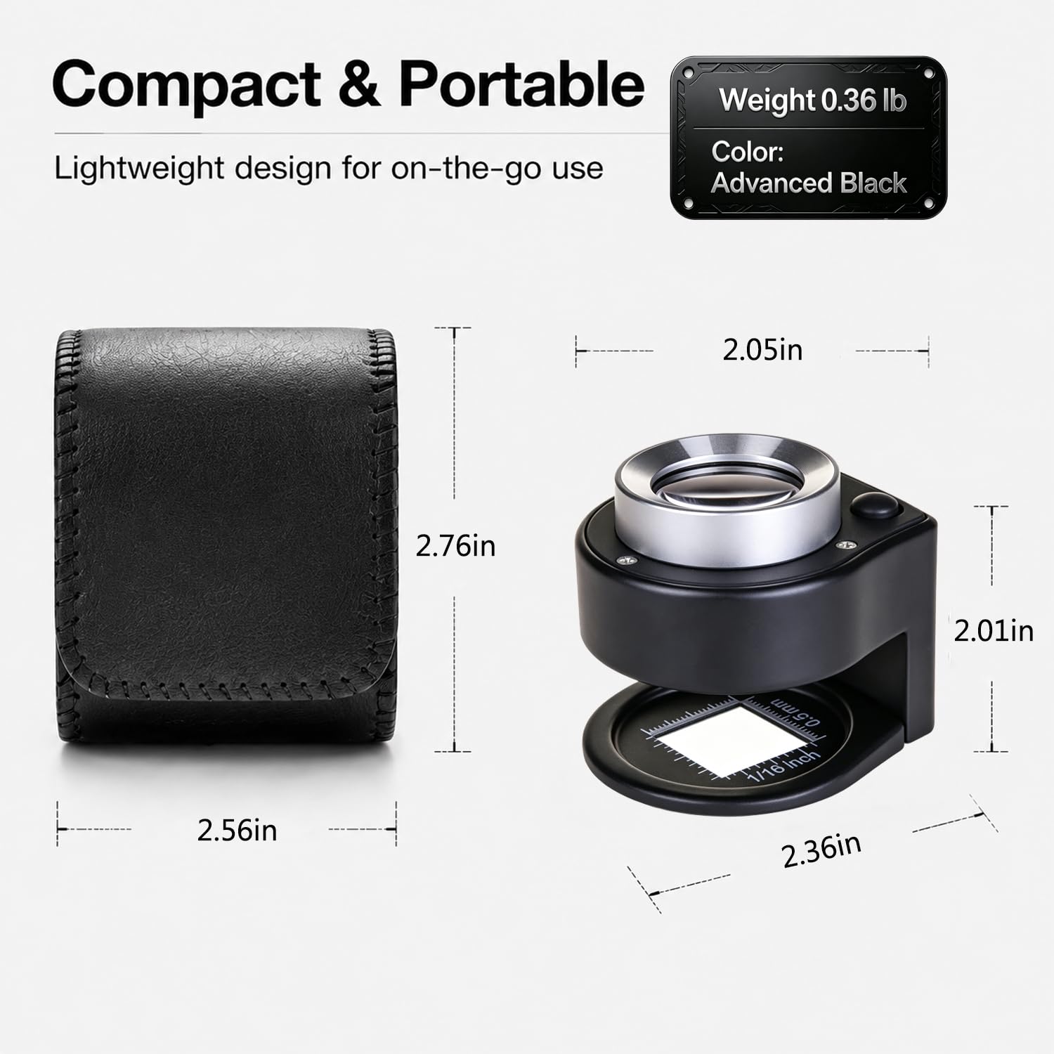 Lupa recargable de escritorio con luz LED y UV (30 unidades)
