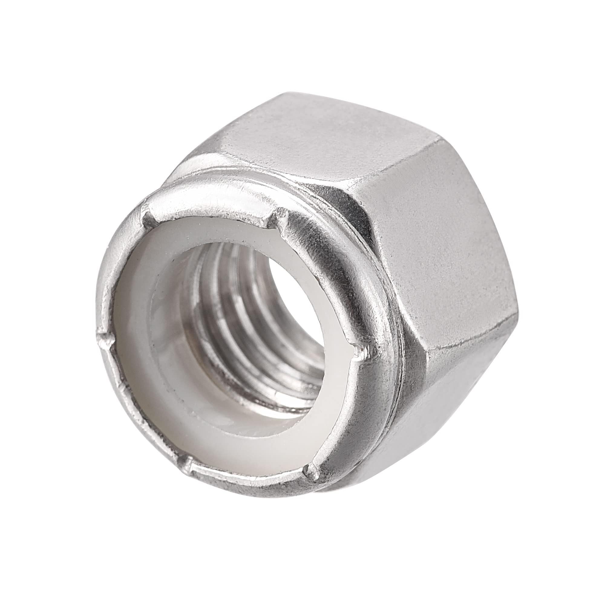 TA-VIGOR 10Pcs 1/2-13UNC Nylon Hex Lock Nuts, 304 Stainless Steel Nylon Insert Self-locking Nuts - Image 4