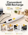 FURBONA Upgraded Dog Paw Trimmer with LED Light, 18 mm Widen Blade, 35 dB Low Noise, LED Display, Fully Waterproof, Rechargeable Clipper for Dogs Cats Trimming Paws, Eyes, Ears, Face, and Rump
