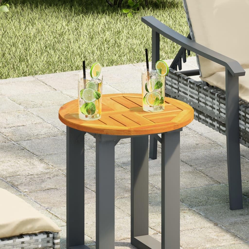 vidaXL Tischplatte Rund Ø40x2 cm Massivholz Akazie - Holzmöbelplatte, Ersatztischplatte