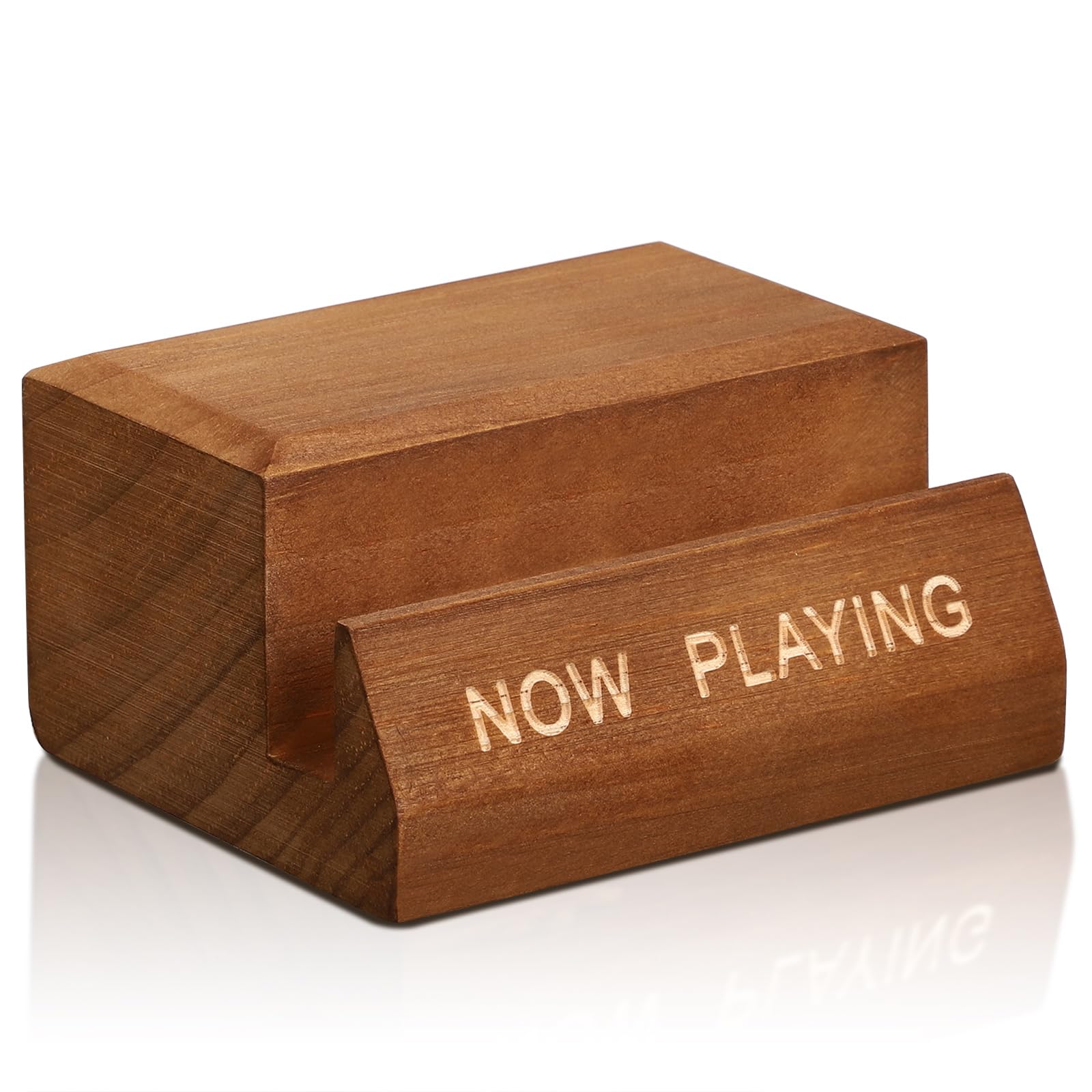 Facmogu Vinyl Record Holder Display Stand, Now Playing Vinyl Record Holder, Wood Album Storage Rack, Wooden Vinyls Records Storage Organizer, LP Holders Rack, Gifts for Vinyls Lovers/Record Collector