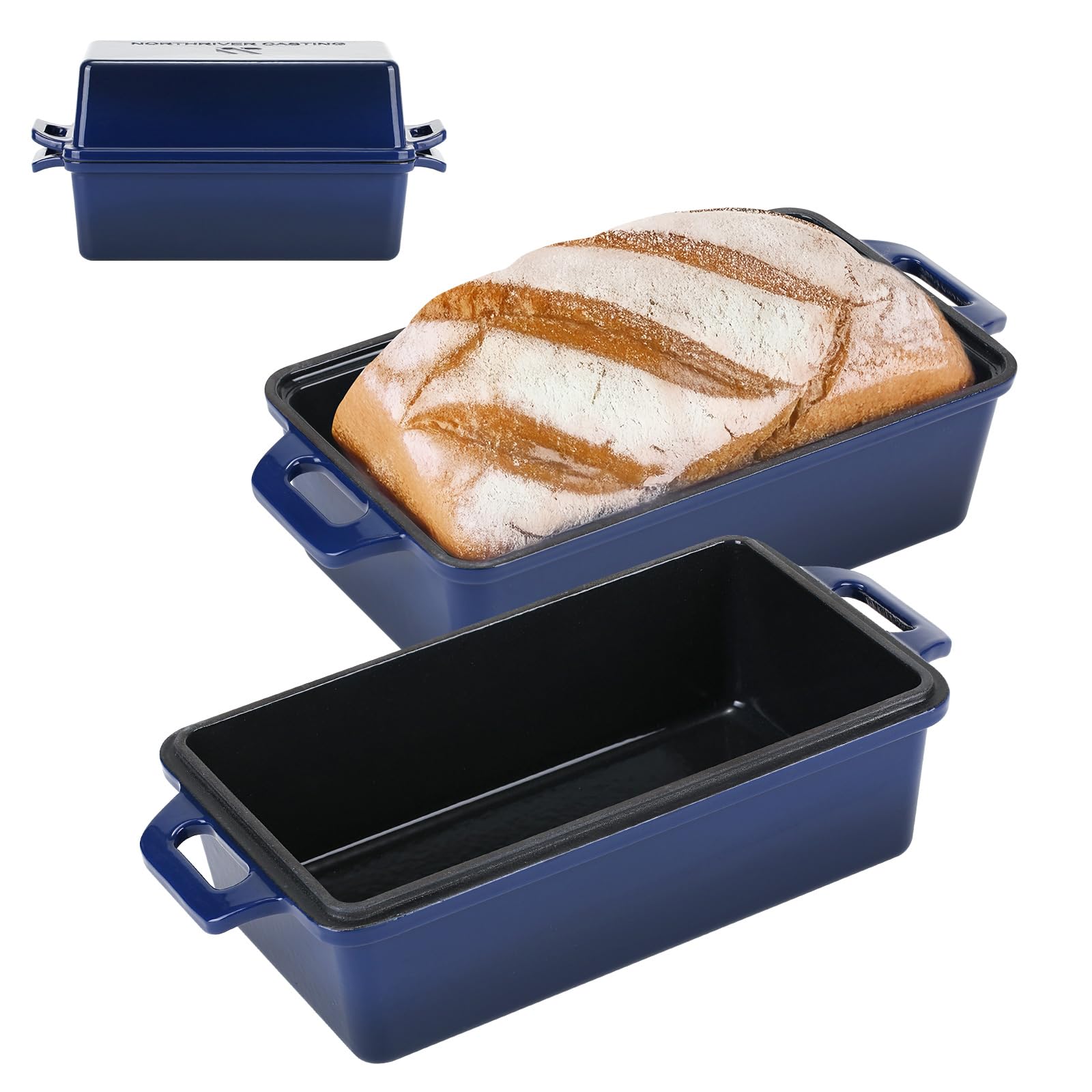 Northriver Casting Enameled Cast Iron Bread Pan