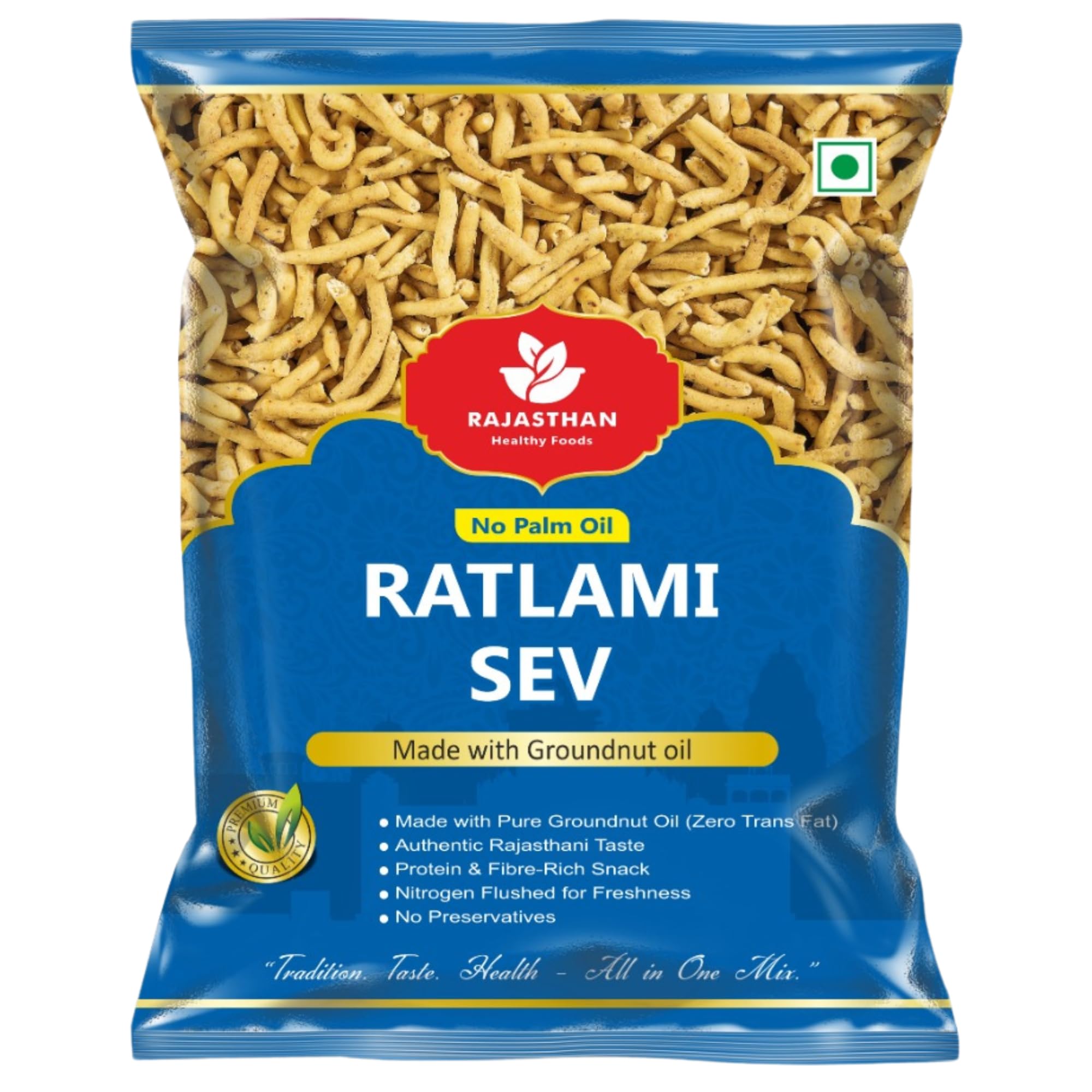 Rajasthan Healthy Foods Ratlami Namkeen Sev | Authentic Ratlam Style Taste | Made with Pure Groundnut Oil | Zero Trans Fat | 400g-image-16
