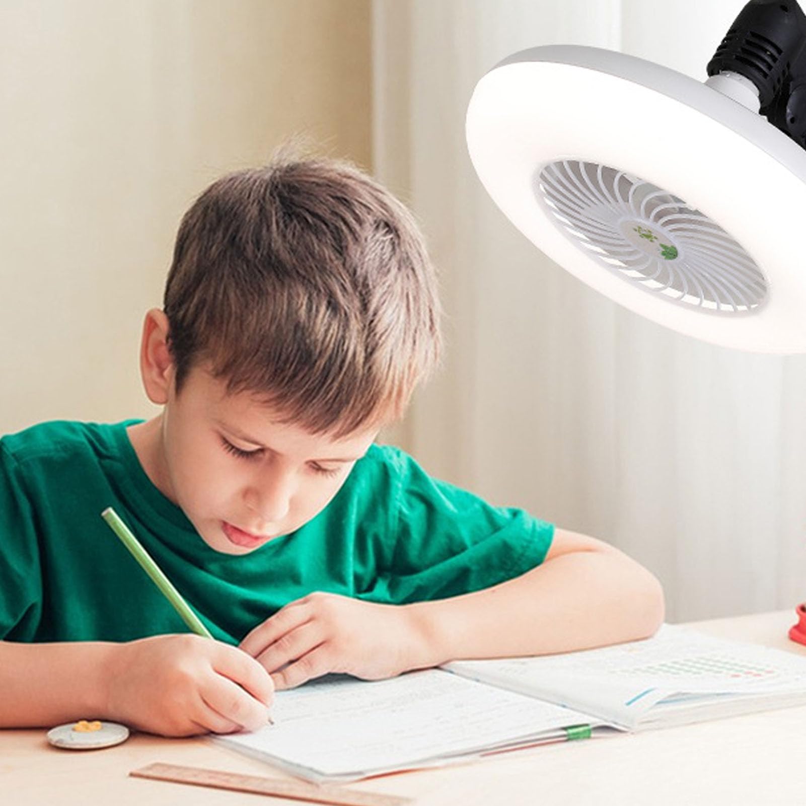 Naroote Ventilatori da Soffitto E27 4 in 1 con Luci e Telecomando