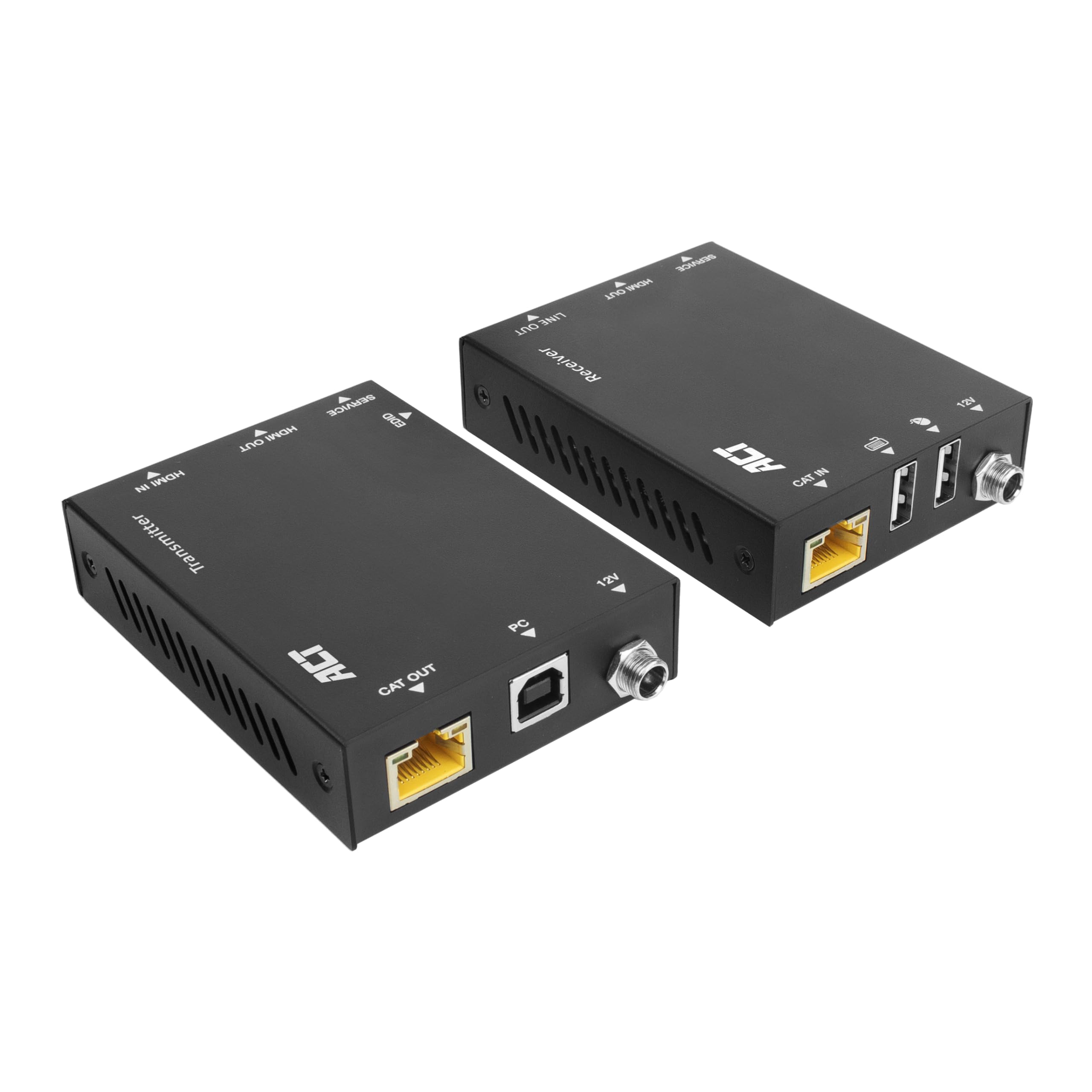 ACT AC7815 Extender KVM HDMI, HDMI over Ethernet vers 70 m sur CAT6/6A, vidéo 4K 60Hz, 2 ports USB pour souris et clavier, EDID HDCP - AC7815
