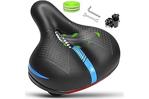 Wide Ebike Saddle Cushion, Comfort Memory Foam Padded Bike Seat