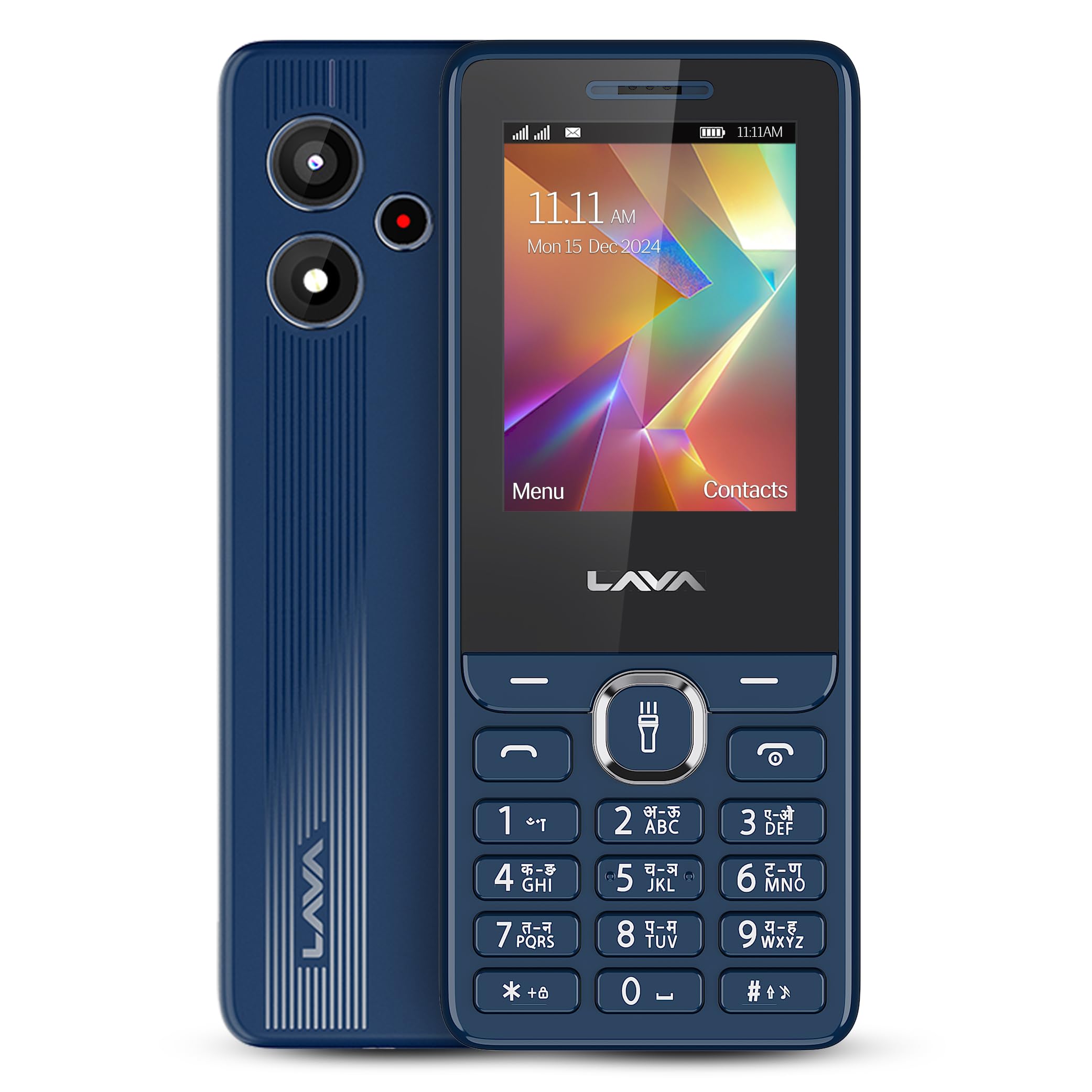 Lava A2 Smart (2025) Dual SIM Keypad Mobile with 2.4'' Big Display | UPI Support, 1200mAh Battery | BT Feature | Camera | Auto Call Recording | and 9 Regional Languages - Dark Blue
