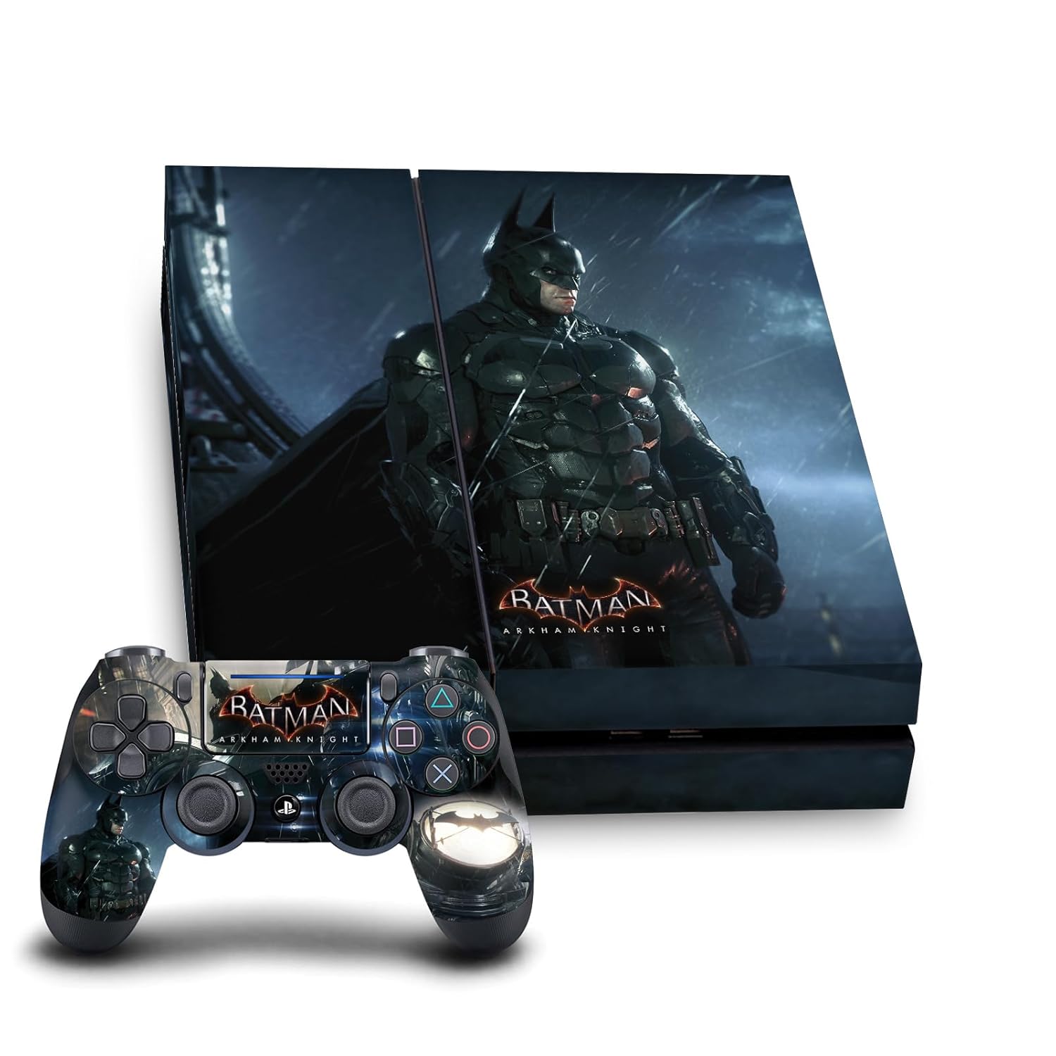 Head Case Designs Officially Licensed Batman Arkham Knight Batman Graphics Vinyl Sticker Gaming Skin Decal Cover Compatible With Sony PlayStation 4 PS4 Console and DualShock 4 Controller Bundle