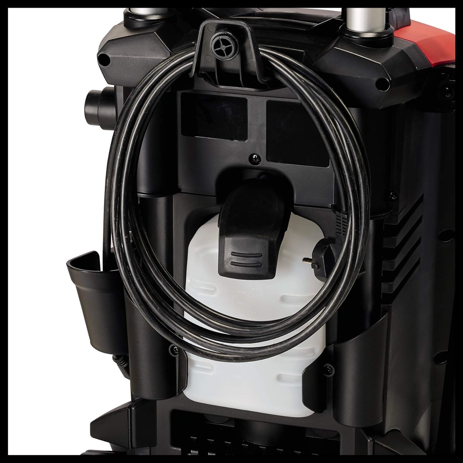 Einhell Original Limpiadora a alta presión TE-HP 140 (máx 140 bar, sistema de acoplamiento rápido , incl. flexible alta presión, pistola, lanza, boquillas, cepillo, contenedor de agente pulverizador)