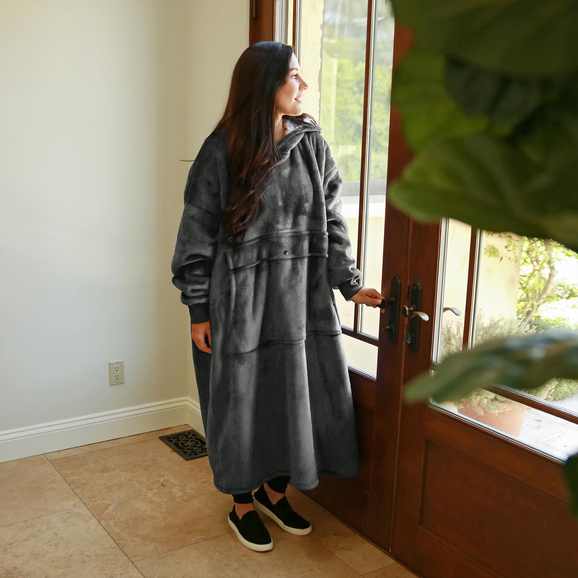 Catalonia Catalonia Różowy koc oversize bluza z kapturem, do noszenia sweter polarowy dla dorosłych mężczyzn kobiet Unisex-dorosły Hoodie | Ciepły koc do czytania, oglądania telewizji i relaksu, prezent świąteczny i urodzinowy dla kobiet i mężczyzn