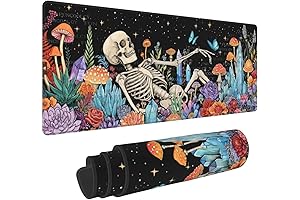 Tarot Mushroom Skeleton Fall Desk Mat