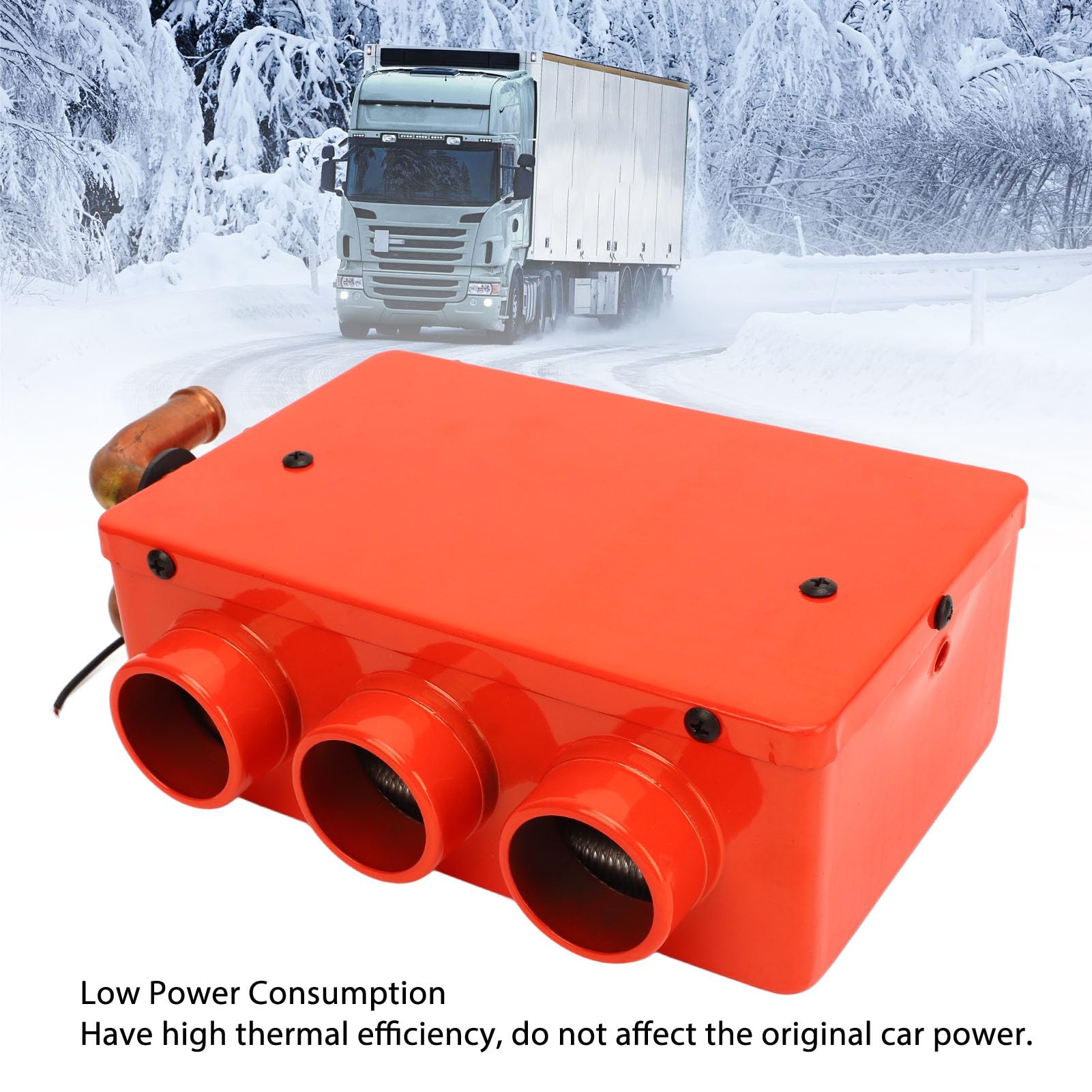 Riscaldatore Auto 12V 50W - Sbrinatore E Demister Per Parabrezza Con 3 Fori - Foto 10