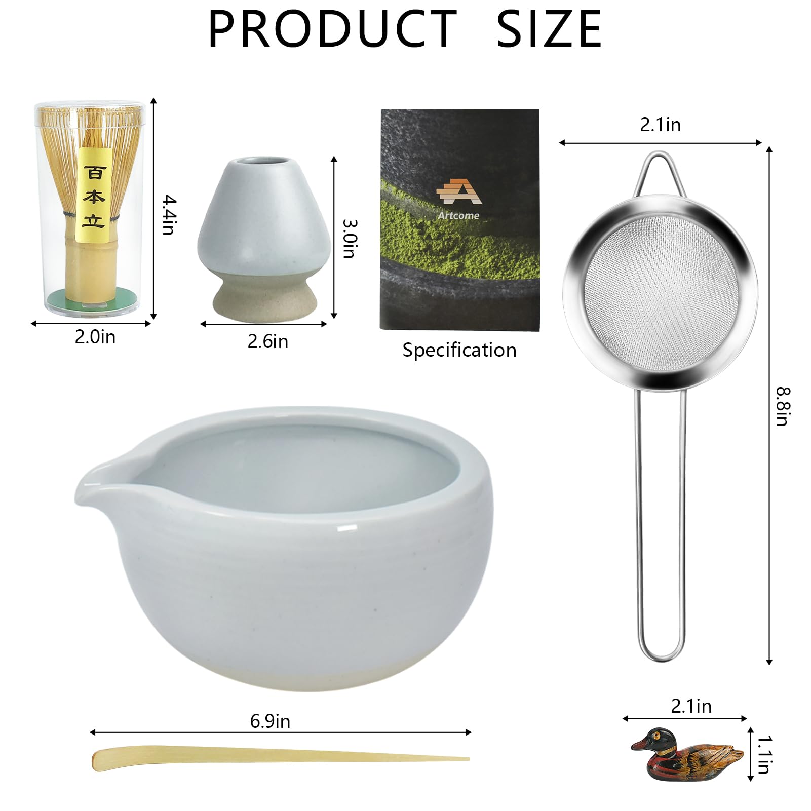 Artcome Matcha ceremonieset voor Japanse theeceremonie, traditionele Artcome Matcha ceremonieset voor Japanse theeceremonie, traditionele