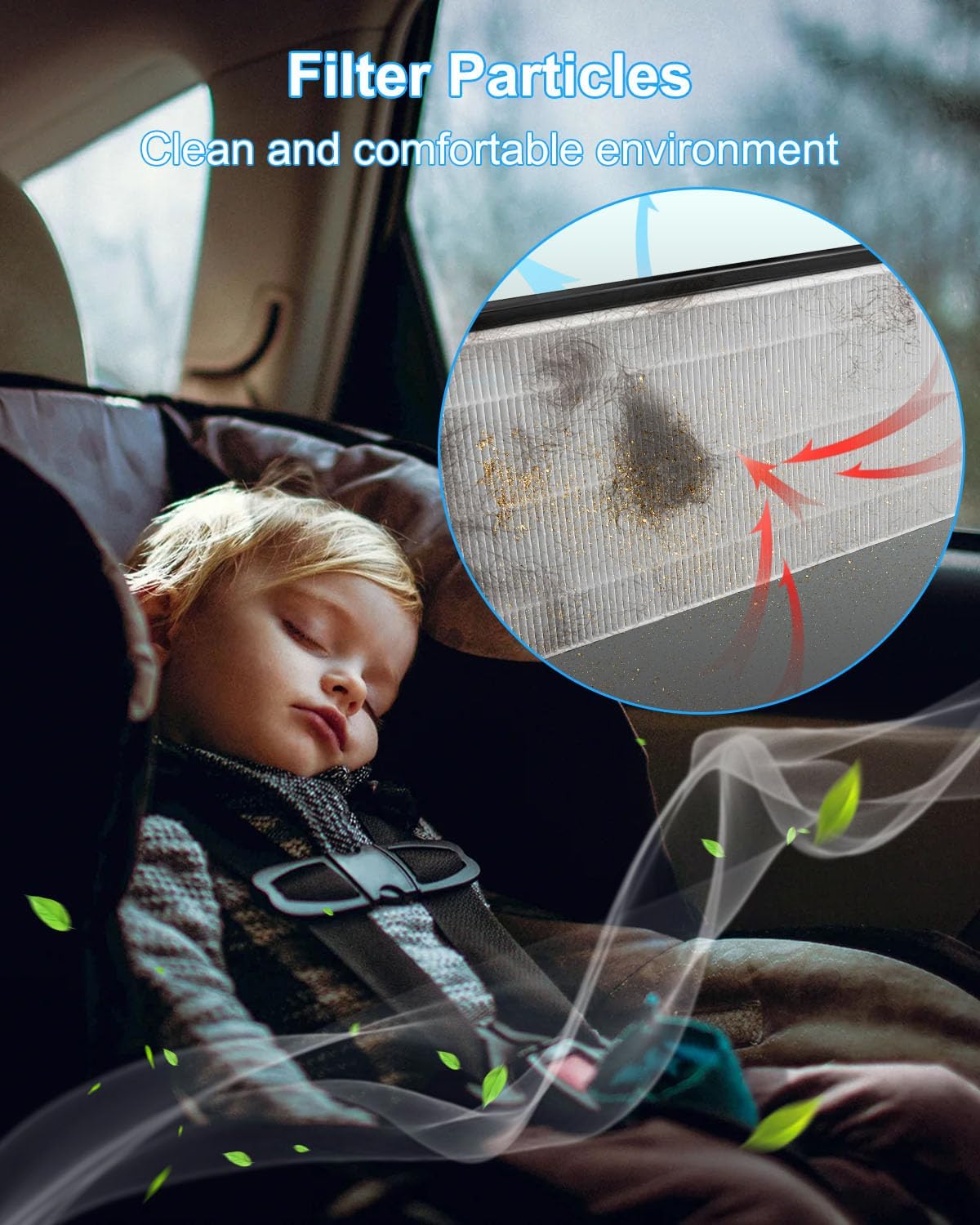 Cabin Air Filter Air Intake Filter Fit for Tesla Model Y 2020 2021 2022 2023 2024 Replace 1658375-00-A 1658376-00-A, Air Intake Set with Activated Carbon With Screwdriver and Pry Plate, 4 Pcs