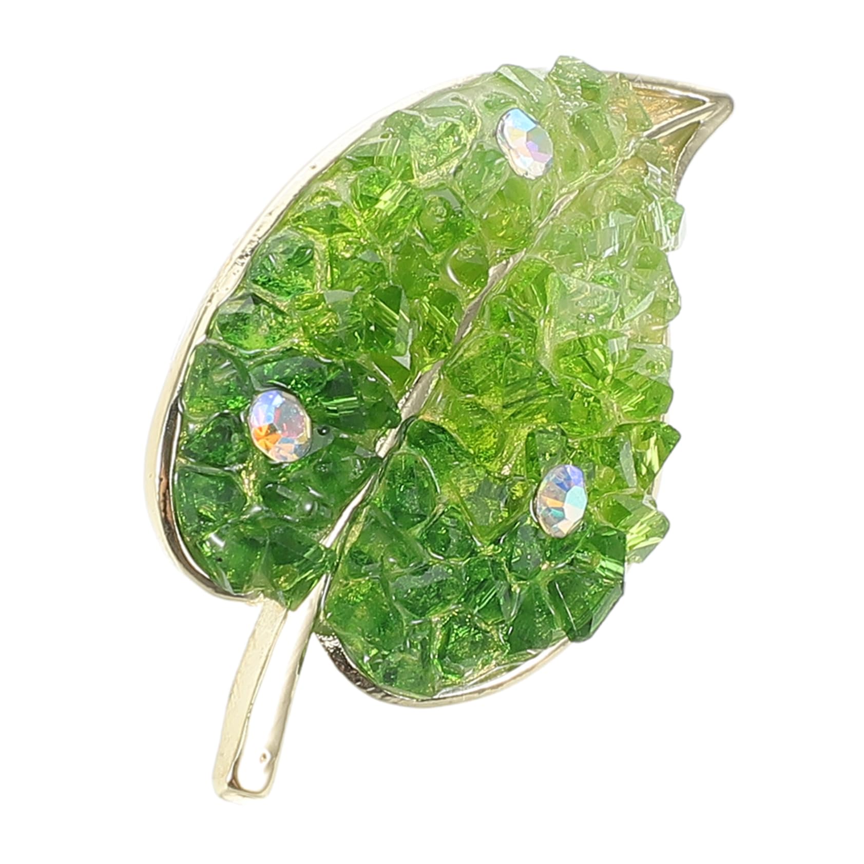 jewellery Liść modna biżuteria vintage szalik dekoracja pinów jesienne broszki kobiety metalowe na ubrania urodzinowy broszka zielony diament jewellery