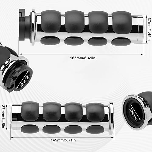 Vista 20 de Empuñaduras de mano para motocicleta de 1 pulgada y 0.984 in, agarre para manillar, acelerador, universal, compatible con Harley Davidson Dyna