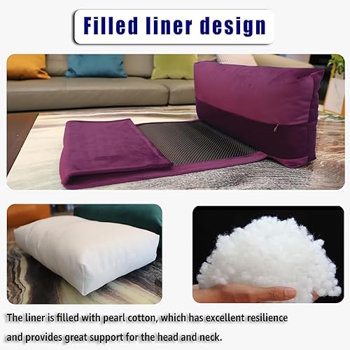 Miniatura 5 de Almohada para el cuello para sillón reclinable, almohada ajustable de felpa para el cuello, rollo de forro polar antideslizante, almohada de apoyo