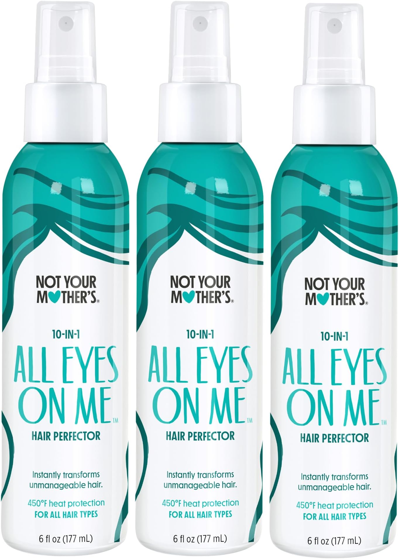 All Eyes On Me 10-in-1 Hair Perfector (3-Pack) - 6 fl oz - Heat Protectant for Hair - Moisturizing Detangler Spray and Frizz Control