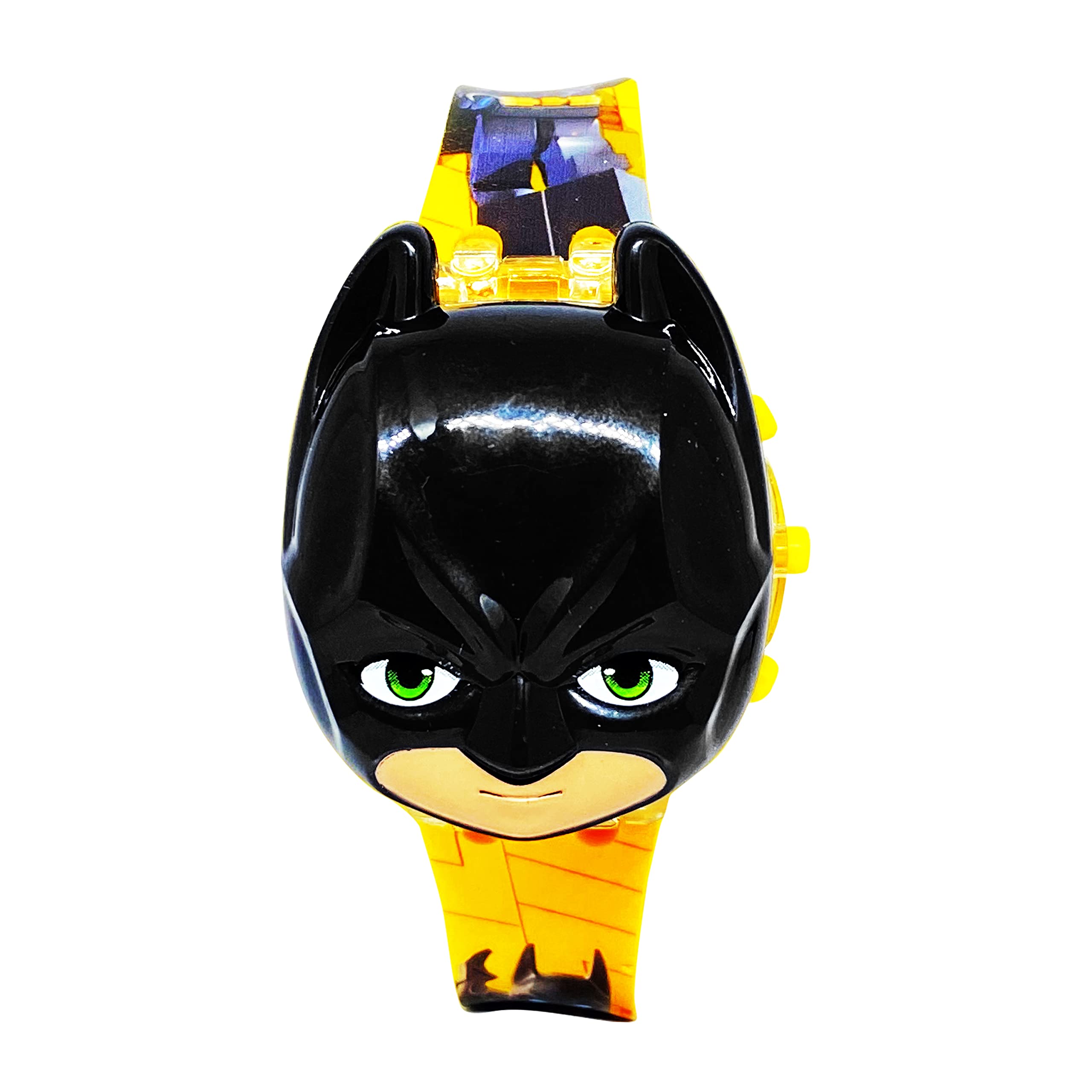 Lionmati Silicone Girls Watch For Boys And Girl Bat Man Kids Light Glowing Watch With Music Tune And Face Cover Multicolor Led Digital Light Kid Watch (3-9 Year Yellow, Band_Black (B0BNG7NK6H) Amazon Price History, Amazon Price Tracker