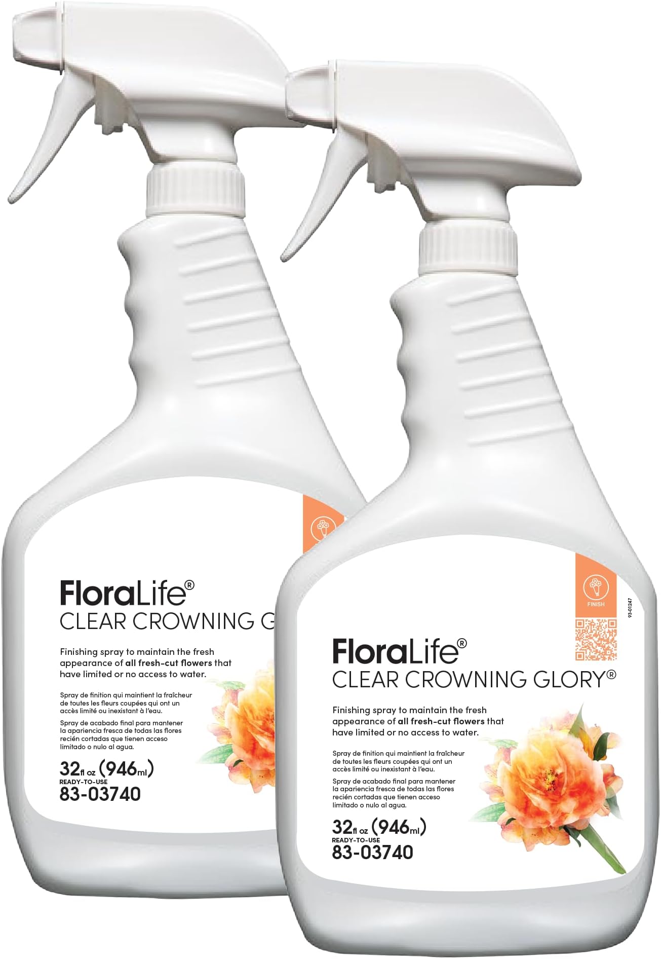 Floralife Crowning Glory Flower Spray 32 fl oz Two Bottles