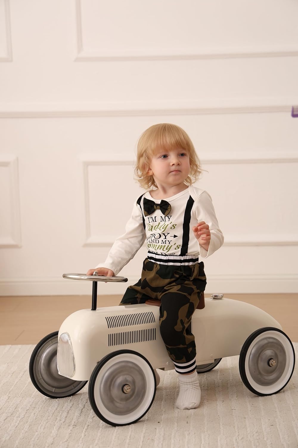 Baby Boy Clothes Infant Newborn Fall Winter Outfits Long Sleeve Letter Print Romper + Hat + Pants Set - Image 2