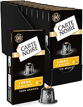 CARTE NOIRE - Capsules de Café Espresso Lungo N° 6 Compatibles Nespresso® - Café Arabica - Lot de 10 x 10 Capsules Aluminium - Fabriqué en France