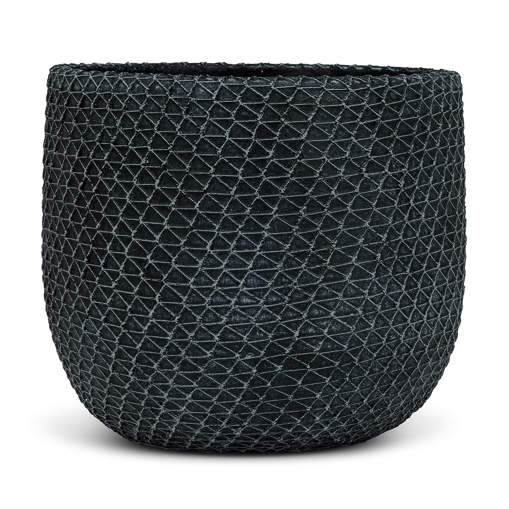 212 Main 7 in. Mesh Texture Planter Charcoal - Large