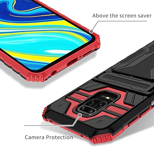 Miniatura 5 de Asuwish Funda de teléfono para Xiaomi Redmi Note 9 ProNote 9sNote9 Pro MaxPoco M2 Pro con protector de pantalla de vidrio templado y soporte para