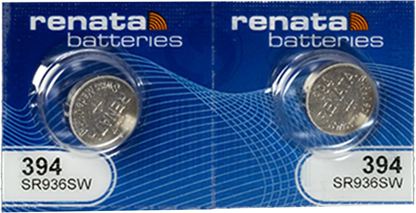 Renata 394 SR936SW Batteries - 1.55V Silver Oxide 394 Watch Battery (2 Count)