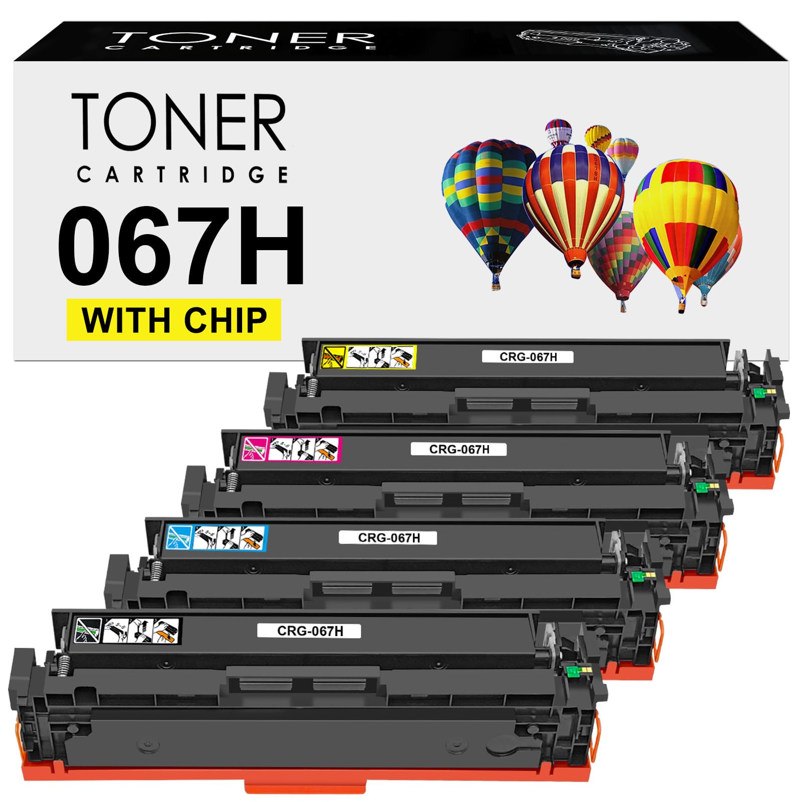 Canon 067Ｈ ASEKER Conjunto de Cartuchos de Toner 067H Crg-067H de