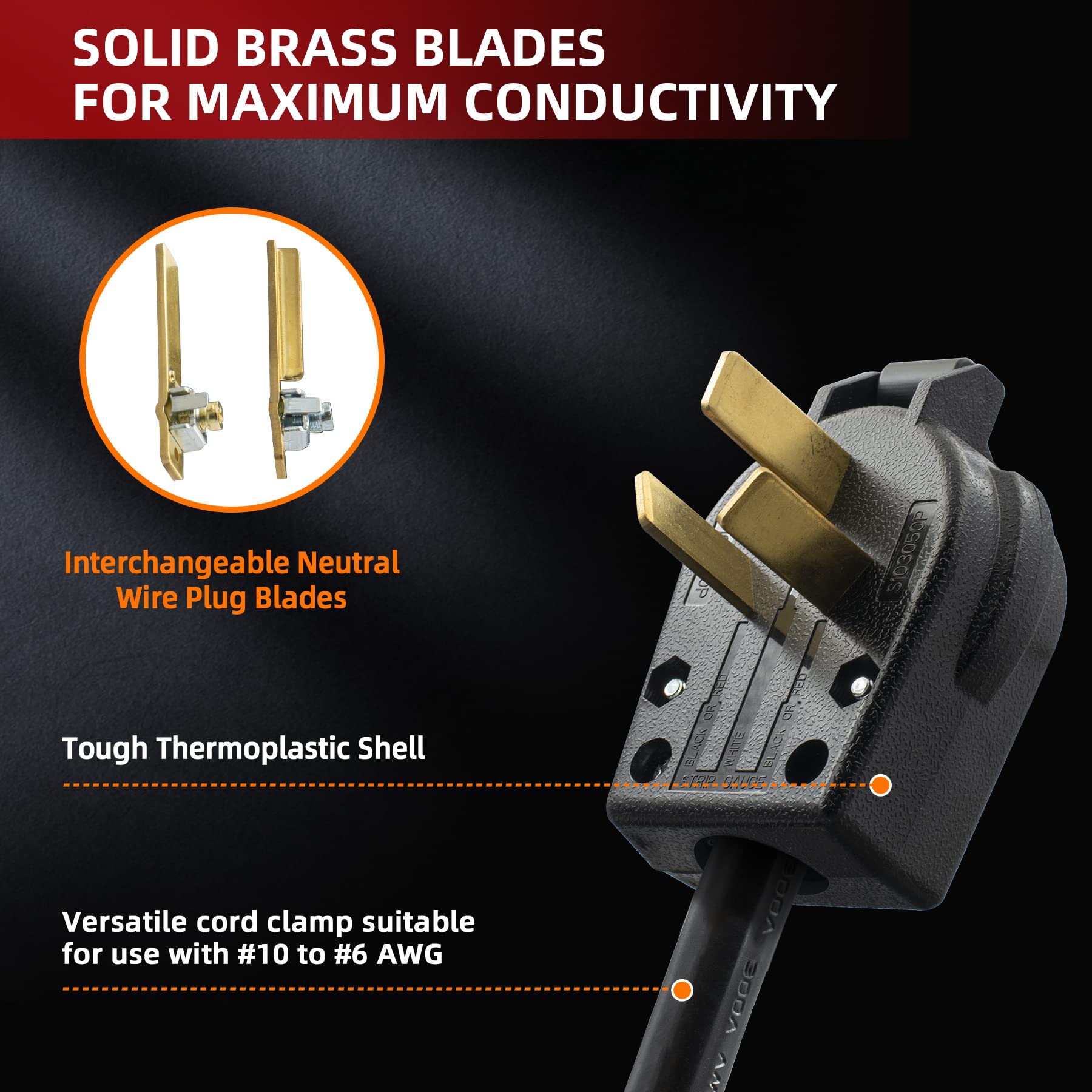 NEMA 1030P & NEMA 1050P, 30 & 50 Amp, 125 & 250 Volt, 3Pole, 3Wire, 3Prong